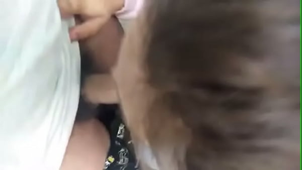 Cute teen sucking dick during her break at work