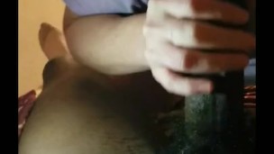 POV while stranger gets his cock sucked good by cuckhold wife