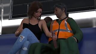 The East Block: Girl Jerks off Construction Worker in the Train and Sends Pics to Her Cuck Boyfriend – Episode 17