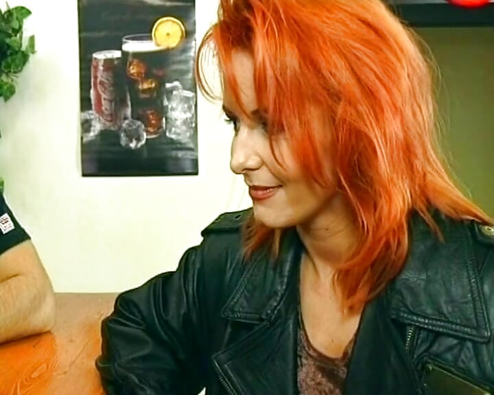 Perfect German redhead assfucked in the bar