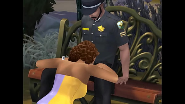 Prostitute was caught having sex in the park and had to fuck the police officer to get away with it