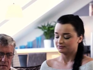 Sexy beauty enjoys huge slim jim slam her