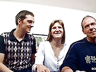 Stupid German Cuckold let his Anorexic wife Fuck Stranger