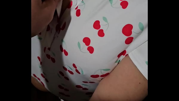 Husband playing with big tit wife before going out