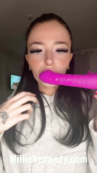 Young Millie Dildo Riding & Squirting