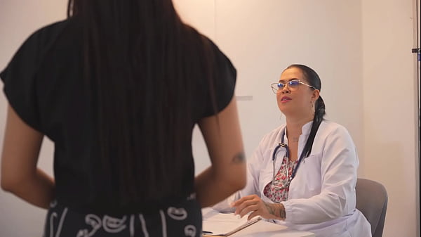 The busty doctor checks me behind my wife’s back and helps me with a DEEPTHROAT to improve my ejaculation!